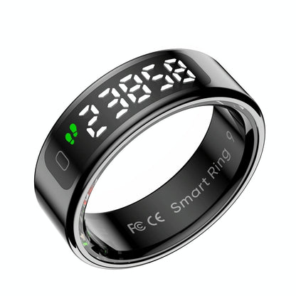 Smart Ring Heart Rate Blood Oxygen Sleep Sports Size 13 - Silver