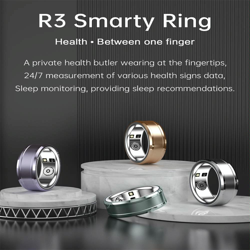 Smart Ring With Heart Rate Blood Oxygen And Sleep Monitoring - Size 20 - White