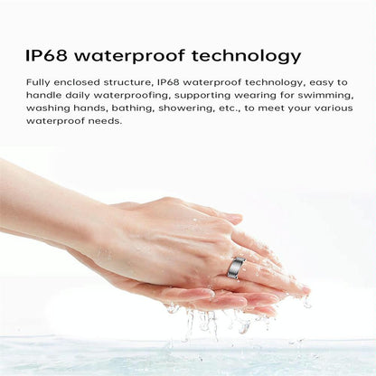 Smart Ring With Heart Rate Blood Oxygen And Sleep Monitoring - Size 20 - White